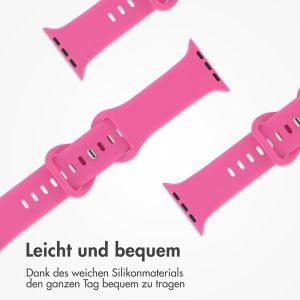 iMoshion Silikonband⁺ für die Apple Watch Series 1-9 / SE / Ultra (2) - 42/44/45/49 mm - Barbie Pink - Größe M/L