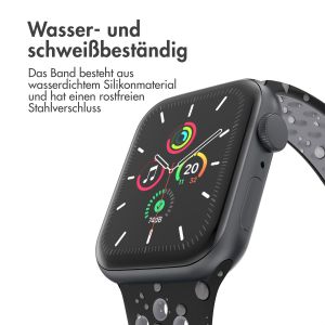 iMoshion Sportarmband⁺ für die Apple Watch Series 1-9 / SE - 38/40/41 mm - Größe S/M - Black & Anthracite