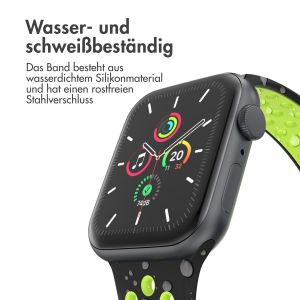 iMoshion Sportarmband⁺ für die Apple Watch Series 1-9 / SE - 38/40/41 mm - Größe S/M - Black Volt