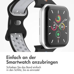 iMoshion Sportarmband⁺ für die Apple Watch Series 1-9 / SE - 38/40/41 mm - Größe S/M - Black Rainbow