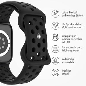 iMoshion Sportarmband⁺ für die Apple Watch Series 1-9 / SE - 38/40/41 mm - Größe M/L - Schwarz