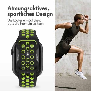 iMoshion Sportarmband⁺ für die Apple Watch Series 1-9 / SE / Ultra (2) - 42/44/45/49 mm - Größe S/M - Black Volt