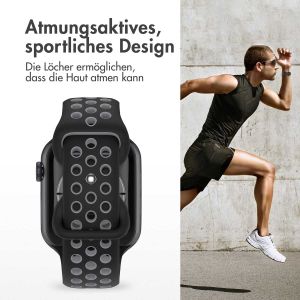 iMoshion Sportarmband⁺ für die Apple Watch Series 1-9 / SE / Ultra (2) - 42/44/45/49 mm - Größe M/L - Black & Anthracite