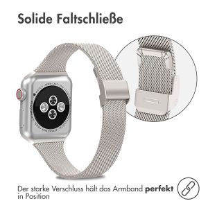 iMoshion Mailändische Faltarmband für das Apple Watch Series 1-9 / SE - 38/40/41mm - Starlight