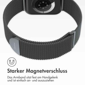 iMoshion Mailändische Magnetarmband für die Apple Watch Series 1-9 / SE - 38/40/41 mm - Größe M - Space Gray