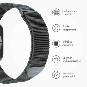 iMoshion Mailändische Magnetarmband für die Apple Watch Series 1-9 / SE / Ultra (2) - 42/44/45/49 mm - Größe M - Space Gray