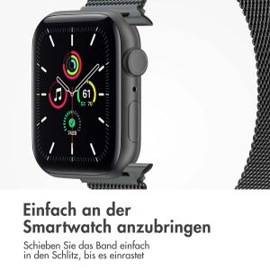 iMoshion Mailändische Magnetarmband für die Apple Watch Series 1-9 / SE / Ultra (2) - 42/44/45/49 mm - Größe S - Space Gray