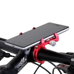 GUB G68 Handyhalterung für das Fahrrad – verstellbar – universell – Aluminium – rot