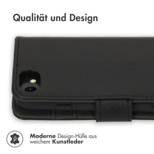 iMoshion Luxuriöse Klapphülle Schwarz iPhone SE (2022 / 2020) / 8 / 7 / 6(s)