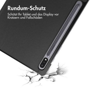 iMoshion Trifold Klapphülle für das Samsung Galaxy Tab S8 / S7 - Schwarz