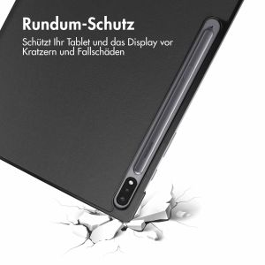iMoshion Trifold Klapphülle Samsung Galaxy Tab S8 Plus / S7 Plus / S7 FE 5G - Schwarz