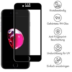 Selencia Premium Screen Protector aus gehärtetem Glas für das iPhone SE (2022 / 2020) - Schwarz