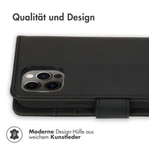 iMoshion Luxuriöse Klapphülle iPhone 12 (Pro) - Schwarz