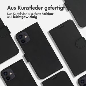 Accezz Wallet TPU Klapphülle Schwarz für das iPhone 12 (Pro)