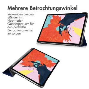 iMoshion Trifold Klapphülle für das iPad Air 5 (2022) / Air 4 (2020) - Dunkelblau