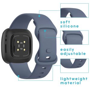 iMoshion Silikonband für das Fitbit Versa 4 / 3 / Sense (2) - Blau