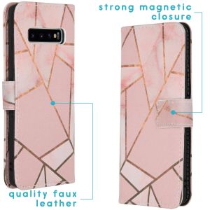 iMoshion Design TPU Klapphülle Samsung Galaxy S10 - Pink Graphic