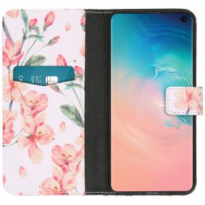 iMoshion Design TPU Klapphülle für das Samsung Galaxy S10 - Blossom Watercolor