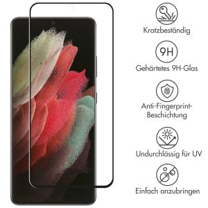 Selencia Premium Screen Protector aus gehärtetem Glas für das Samsung Galaxy S21 Ultra - Schwarz