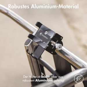 iMoshion Handyhalterung für das Fahrrad – Verstellbar – Universell – Aluminium – Schwarz