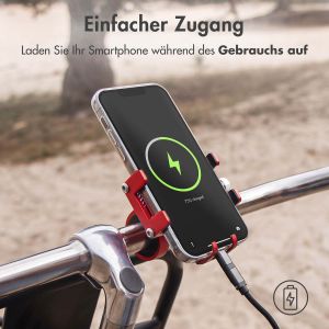 iMoshion Telefonhalter für das Fahrrad – verstellbar – universal – Aluminium – rot