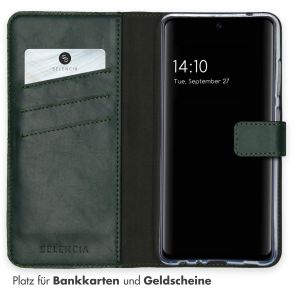 Selencia Echtleder Klapphülle für das Samsung Galaxy A52(s) (5G/4G) - Grün
