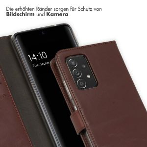 Selencia Echtleder Klapphülle für das Samsung Galaxy A52(s) (5G/4G) - Braun
