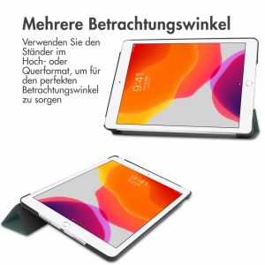 iMoshion Trifold Klapphülle iPad 9 (2021) 10.2 Zoll / iPad 8 (2020) 10.2 Zoll / iPad 7 (2019) 10.2 Zoll - Dunkelgrün