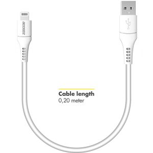 Accezz MFI-zertifiziertes Lightning- auf USB-Kabel - 0,2 m - Weiß