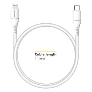 Accezz MFI-zertifiziertes Lightning- auf USB-C-Kabel - 1 m - Weiß