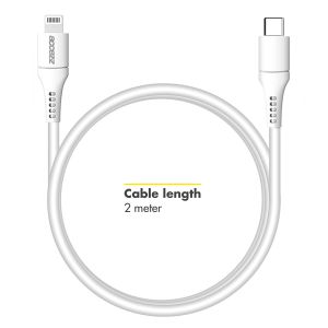 Accezz MFI-zertifiziertes Lightning- auf USB-C-Kabel - 2 m - Weiß