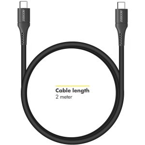 Accezz USB-C- auf USB-C-Kabel - 2 m - Schwarz