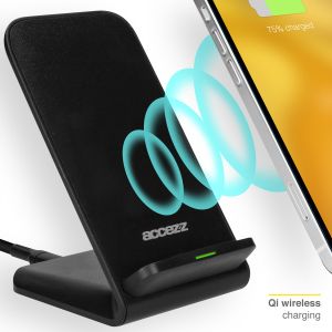Accezz Qi Desk Wireless Charger - Kabelloses Ladegerät - 10 Watt - Schwarz