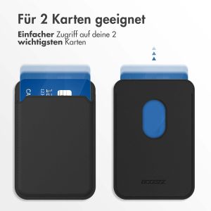 Accezz Leder Kartenhalter / Wallet mit MagSafe - Schwarz