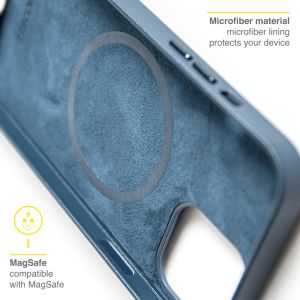 Accezz Leather Backcover mit MagSafe iPhone 12 Mini - Dunkelblau