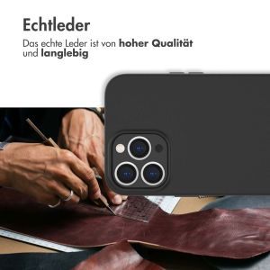 Accezz Leather Backcover mit MagSafe iPhone 12 Pro Max - Schwarz