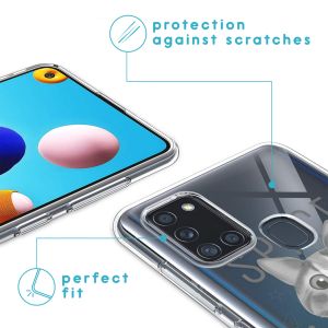 iMoshion Design Hülle für das Samsung Galaxy A21s - Cat - Grau