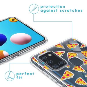 iMoshion Design Hülle für das Samsung Galaxy A21s - Pizza - Gelb