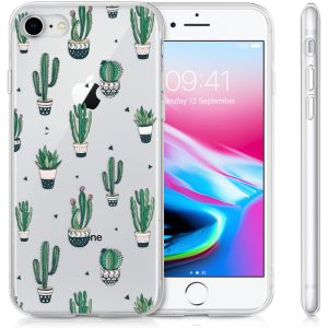 iMoshion Design Hülle für das iPhone SE (2022 / 2020) / 8 / 7 - Allover Cactus
