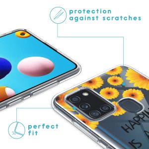 iMoshion Design Hülle für das Samsung Galaxy A21s - Sunflower - Gelb