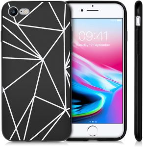 iMoshion Design Hülle für das iPhone SE (2022 / 2020) / 8 / 7 - Graphic Cube Black