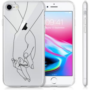 iMoshion Design Hülle für das iPhone SE (2022 / 2020) / 8 / 7 - Holding Hands