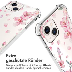 iMoshion Design Hülle mit Band für das iPhone 13 - Blossom Watercolor