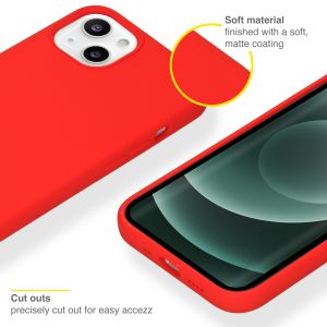 Accezz Liquid Silikoncase iPhone 13 Mini - Rot