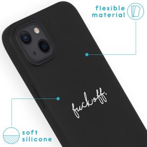 iMoshion Design Hülle für das iPhone 13 - Fuck Off - Schwarz