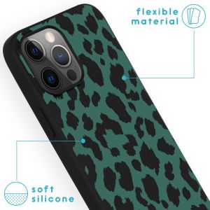 iMoshion Design Hülle für das iPhone 13 Pro Max - Leopard - Schwarz / Grün