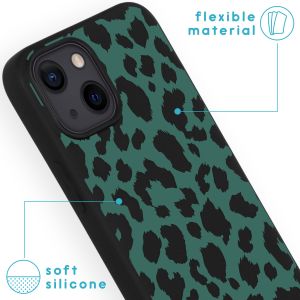 iMoshion Design Hülle für das iPhone 13 Mini - Leopard - Schwarz / Grün