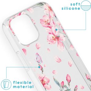 iMoshion Design Hülle für das iPhone 13 Mini - Blume - Rosa