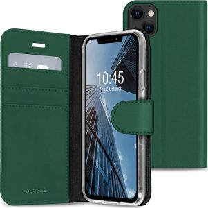 Accezz Wallet TPU Klapphülle für das iPhone 13 Mini - Grün