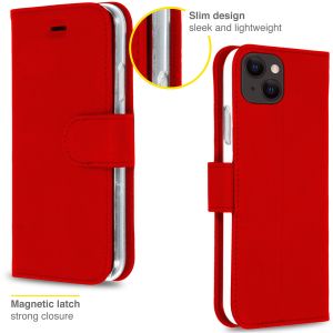 Accezz Wallet TPU Klapphülle für das iPhone 13 Mini - Rot
